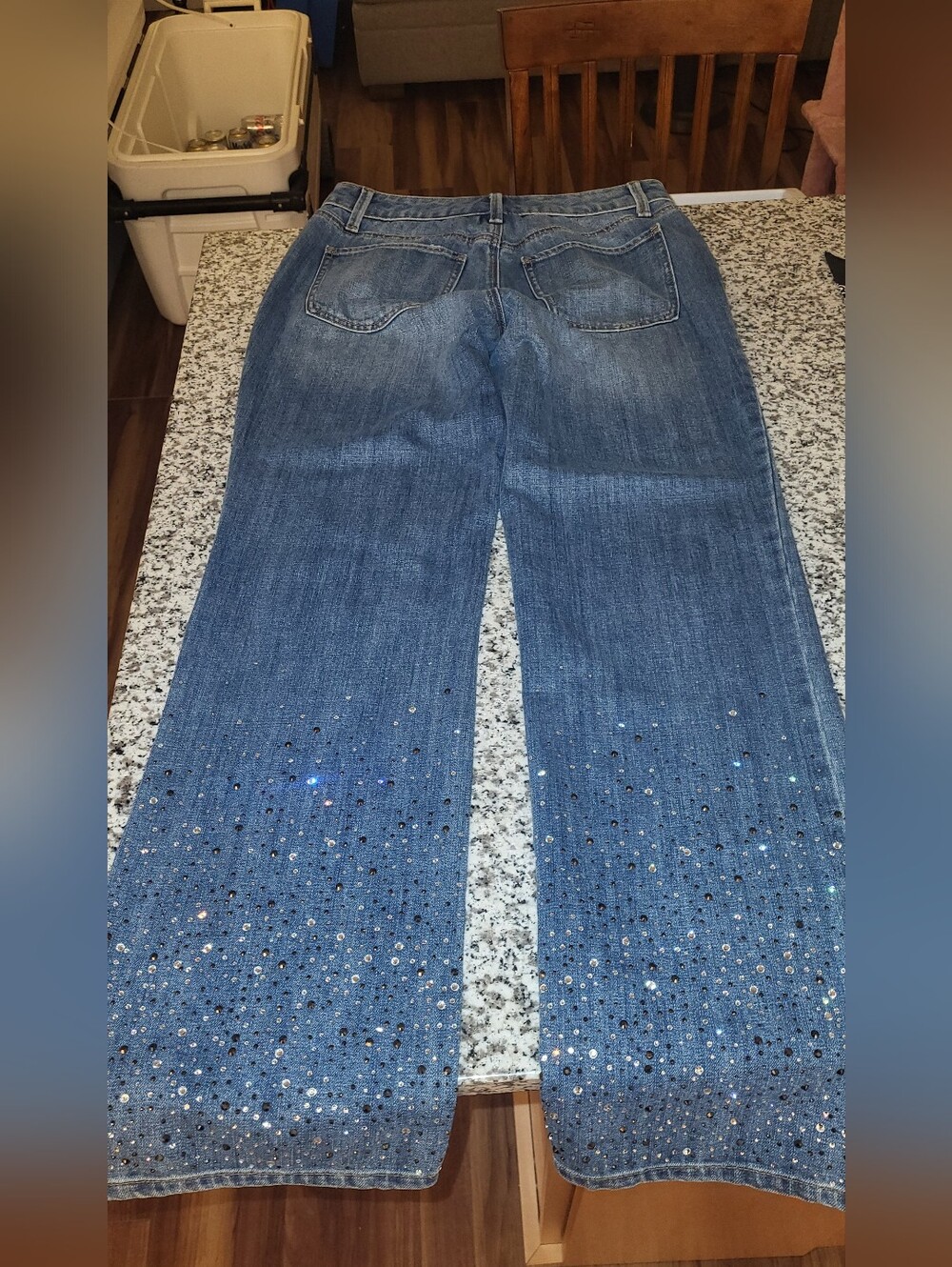 Talbots Blue Wide-Leg Rhinestones Retail $90-$140